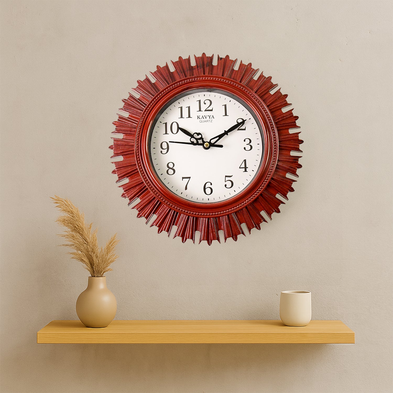 4918 Wooden Look Designer Wall Clock Plastic Decorative Latest Wall Clock Battery Operated Round Easy To Read For Roomhomekitchenbedroomofficeschool 4918 Wooden Look Designer Wall Clock Plastic Decorative Latest Wall Clock Battery Operated Round Easy To Read For Roomhomekitchenbedroomofficeschool